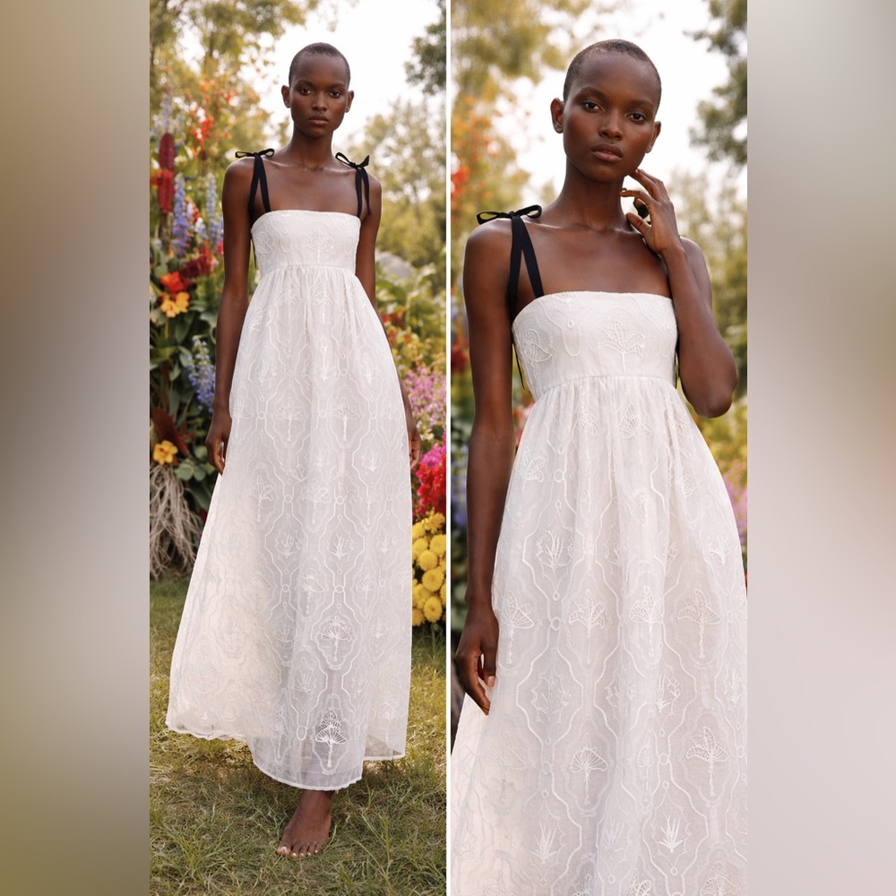 NWT Agua Bendita Verbena Broderie Anglaise White Dress